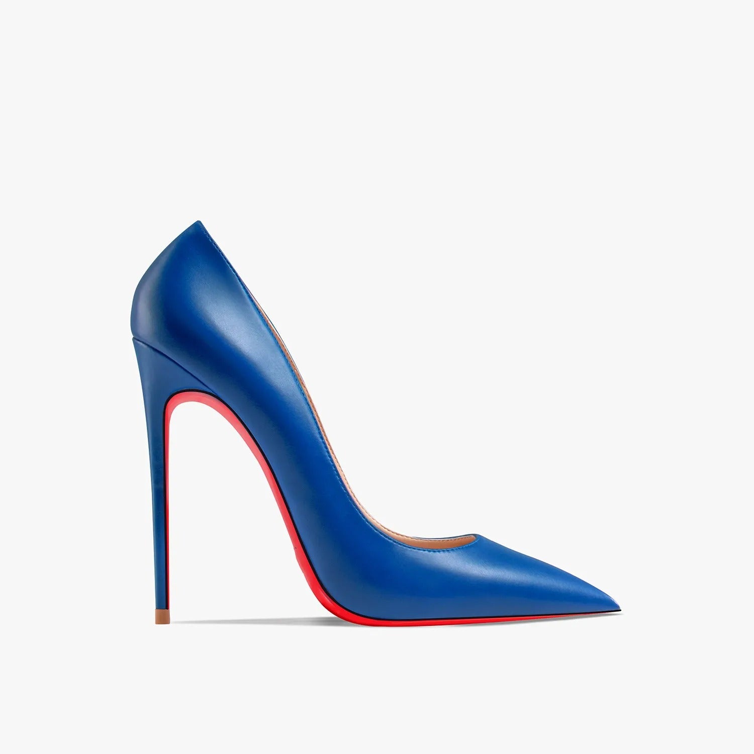 Luxury Red Sole Pointed Toe Stiletto Pumps - Gold