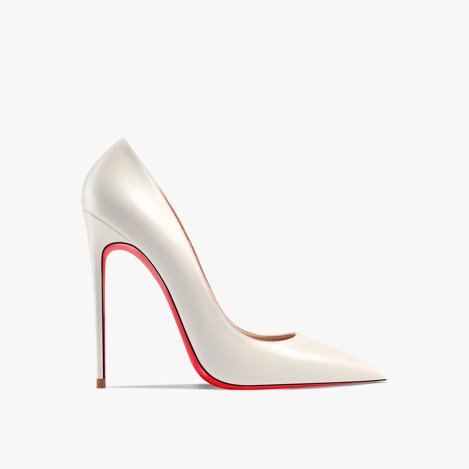 Luxury Red Sole Pointed Toe Stiletto Pumps - Gold