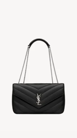 LOULOU MEDIUM IN MATELASSÉ LAMBSKIN - BLACK