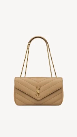 LOULOU MEDIUM IN MATELASSÉ LAMBSKIN - BEIGE