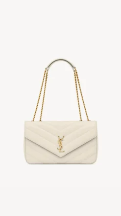 LOULOU MEDIUM IN MATELASSÉ LAMBSKIN - CREAM