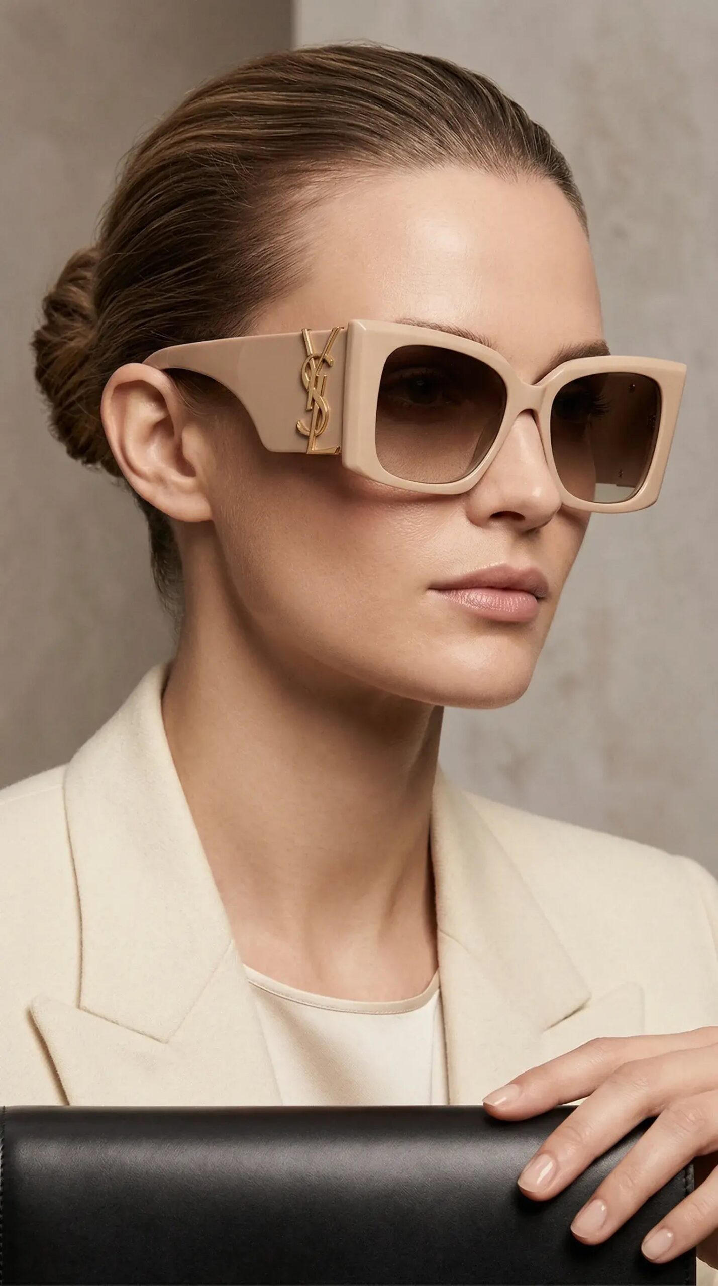 Oversized M119 Sunglasses – Beige - Image 3