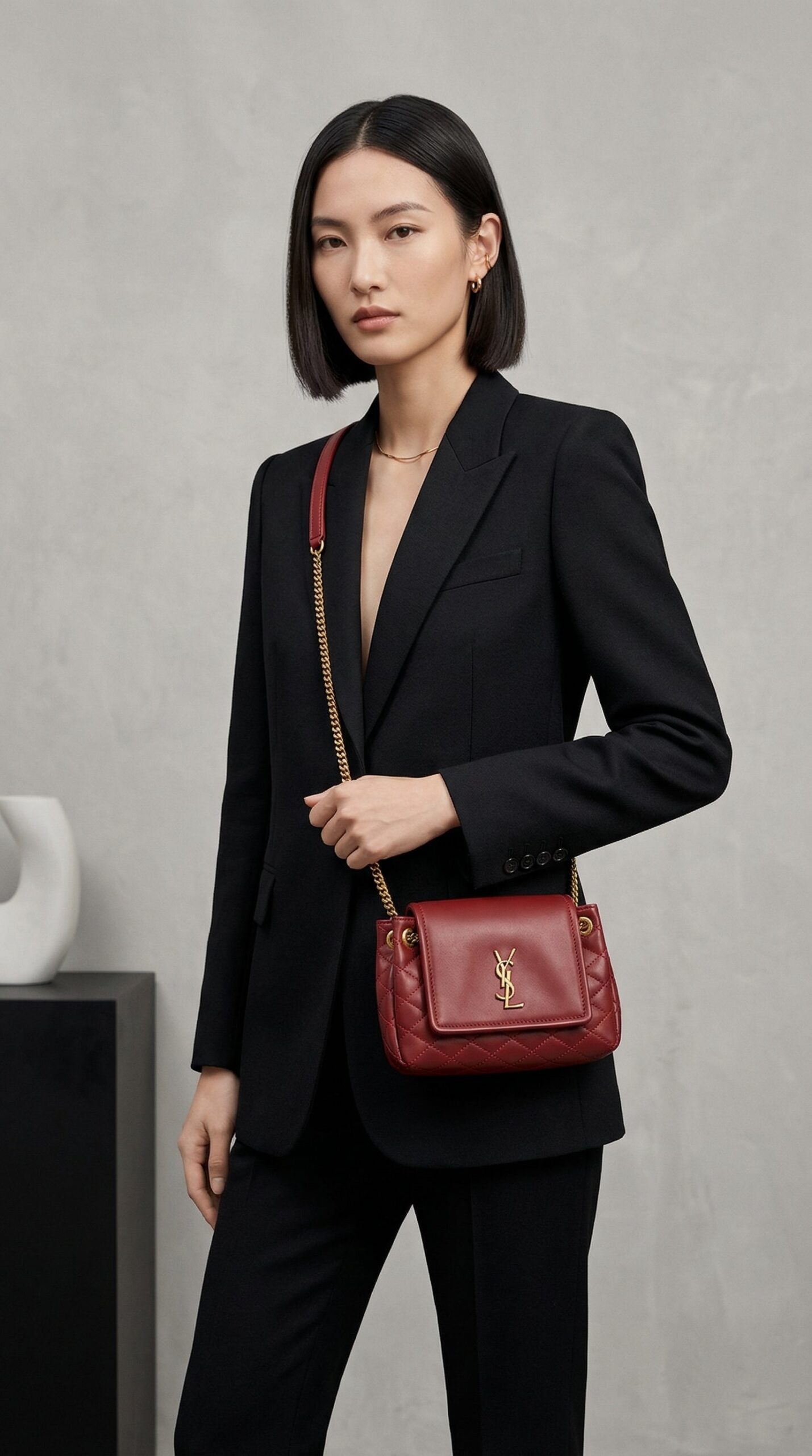 Solferino Mini Chain Bag – Red - Image 2