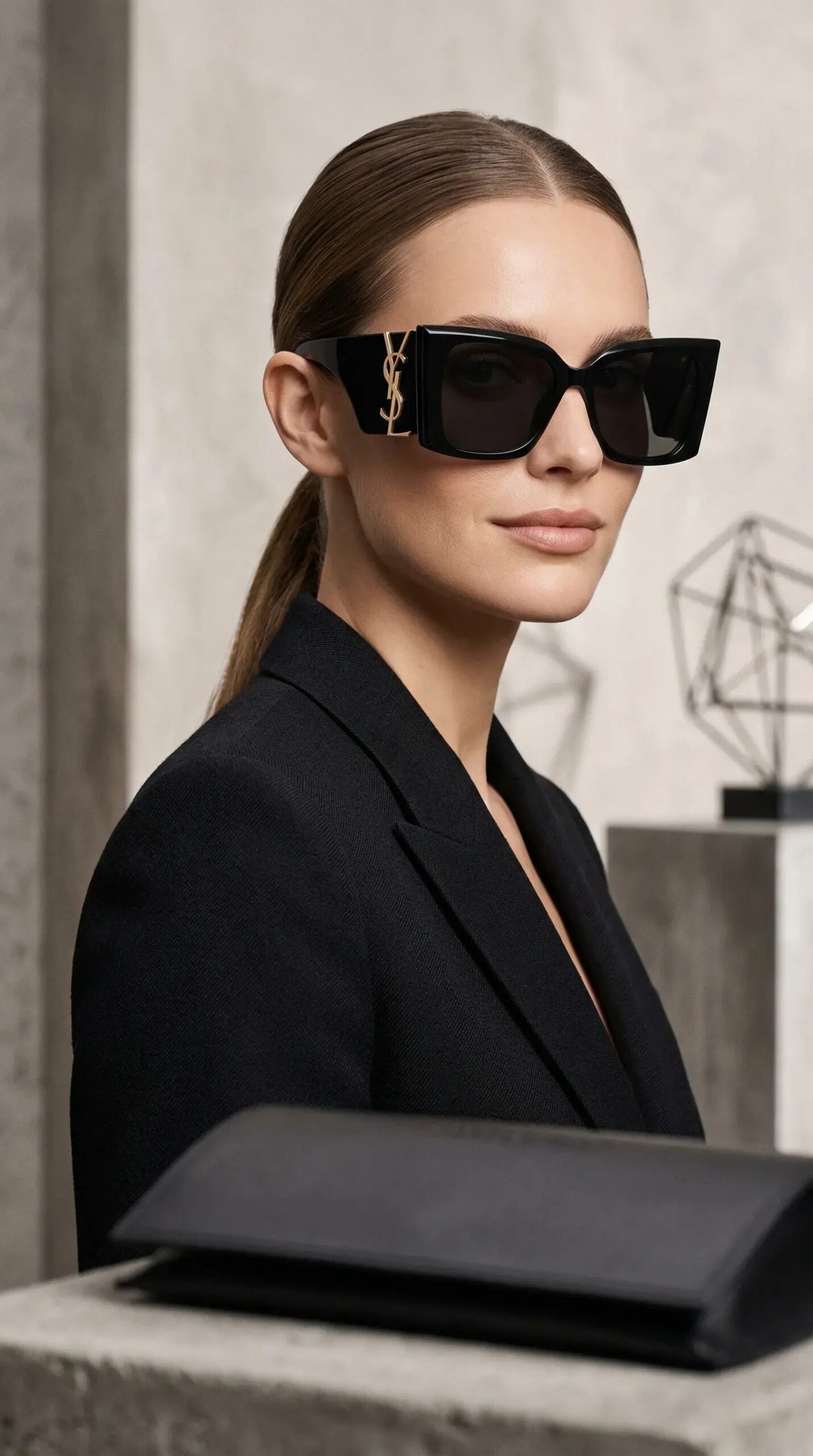 Oversized M119 Sunglasses – Black - Image 2