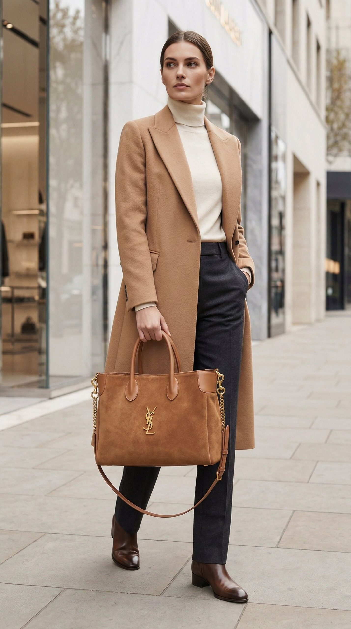 Sac de Jour Supple Medium Tote – Tan - Image 2