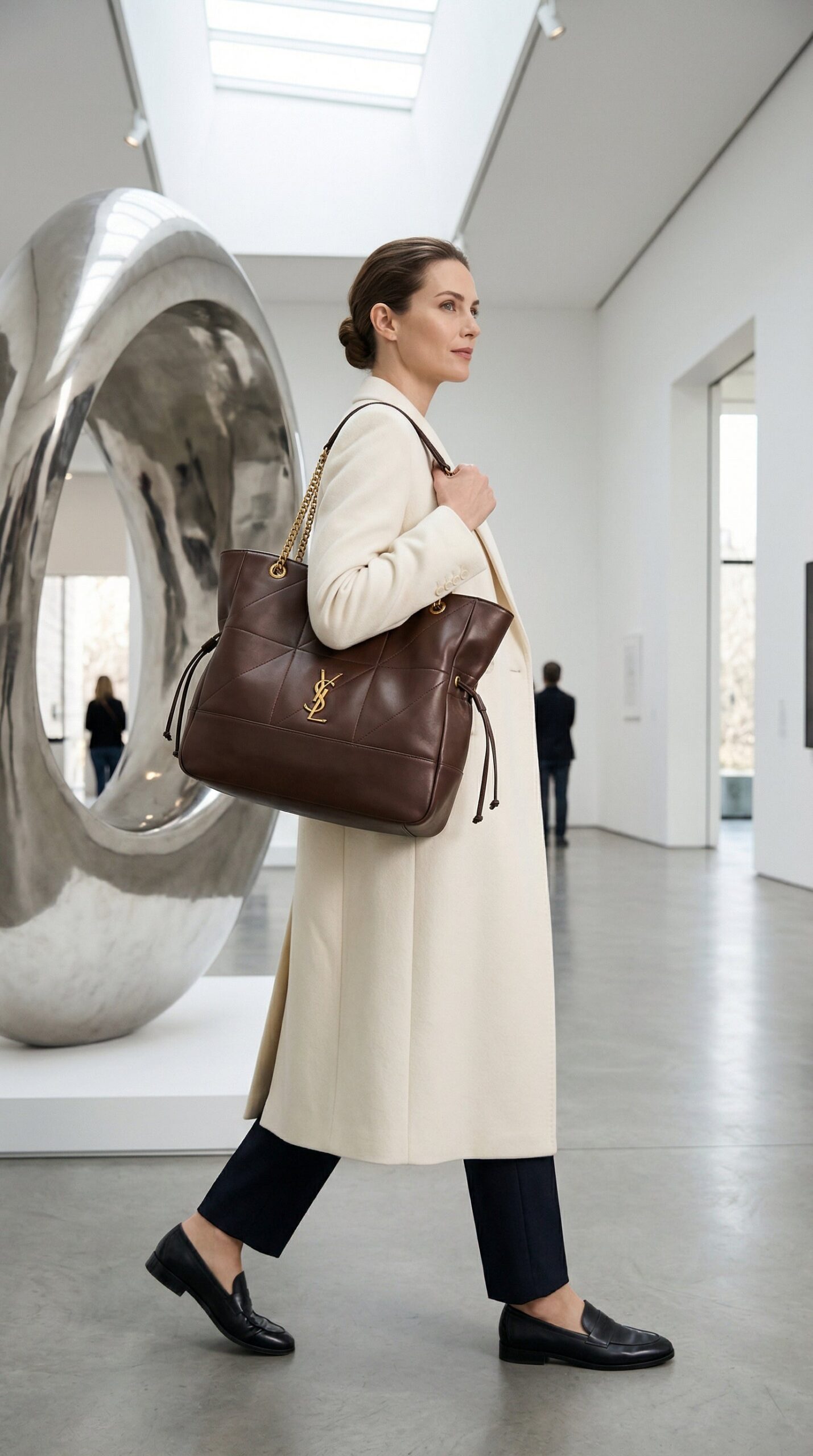 JAMIE SHOPPING IN LAMB LEATHER - BROWN - Image 2