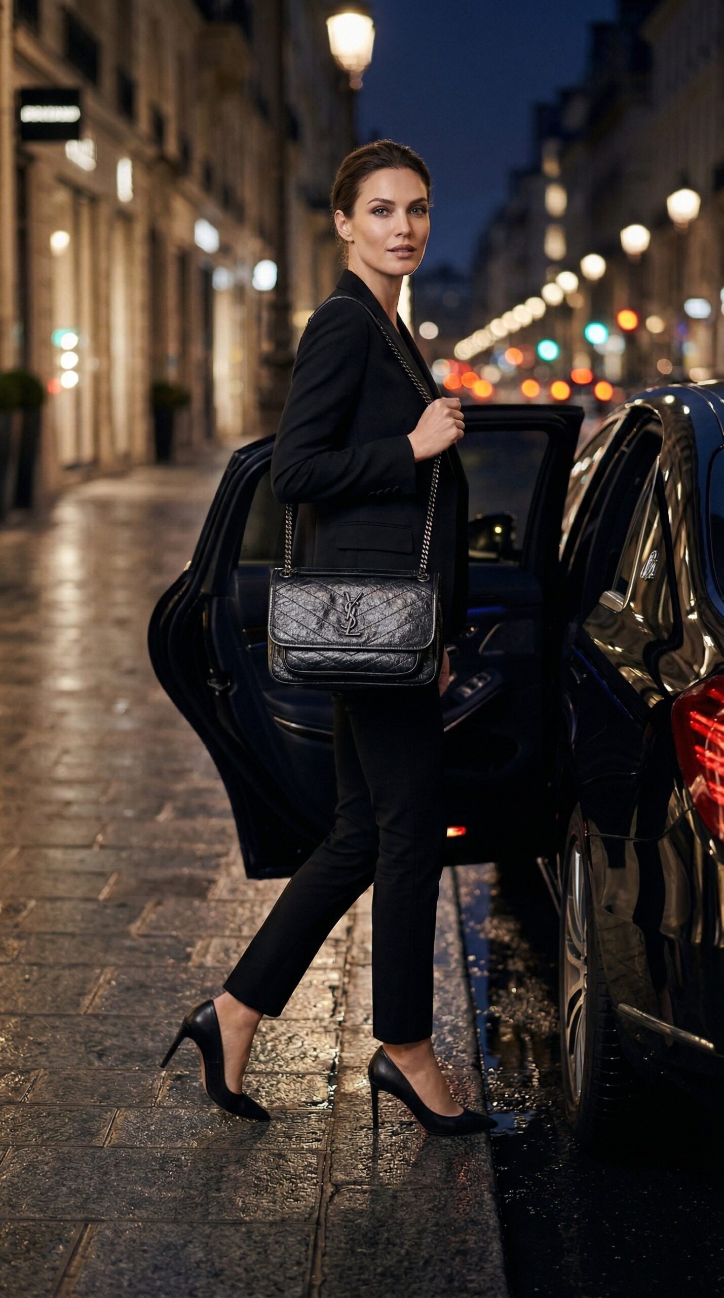 NIKI MEDIUM IN VINTAGE LEATHER - BLACK - Image 2