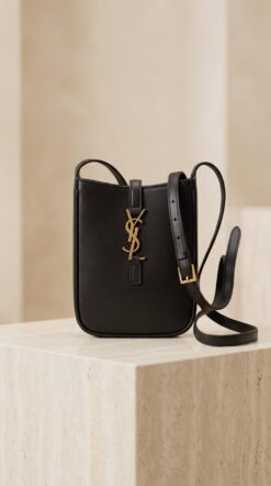 Mini Vertical Crossbody Bag – Black