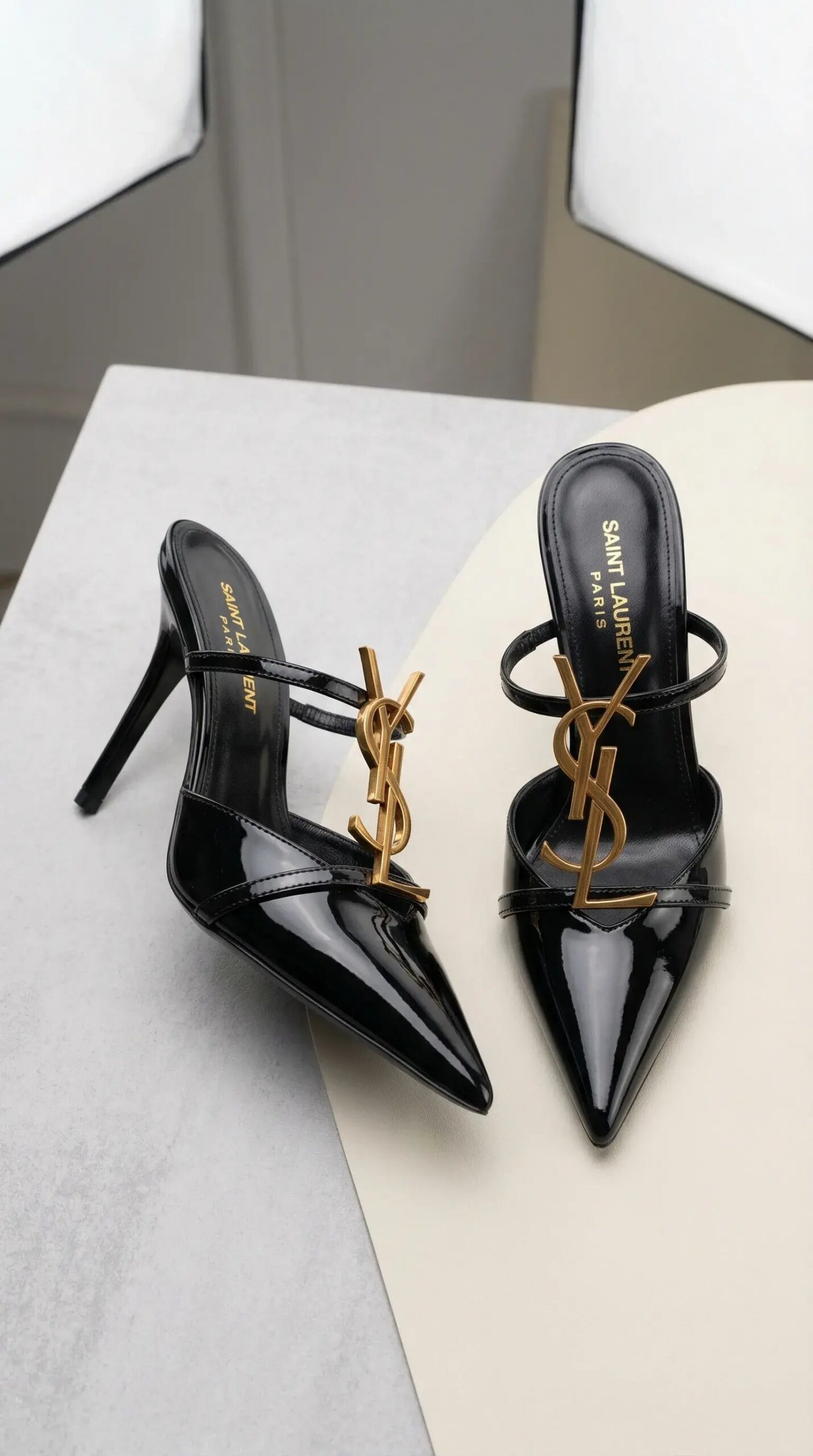 Opyum Pointed Heel Mules – Black - Image 2