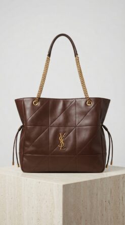 JAMIE SHOPPING IN LAMB LEATHER - BROWN