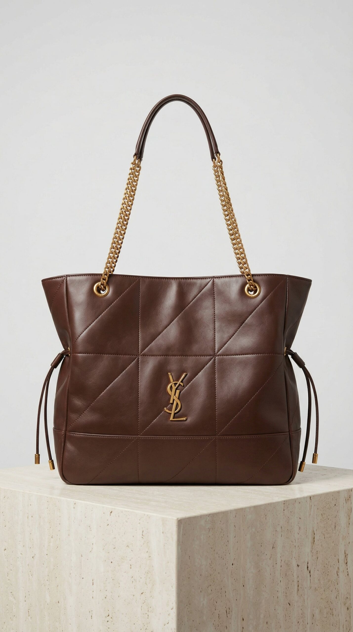 JAMIE SHOPPING IN LAMB LEATHER - BROWN