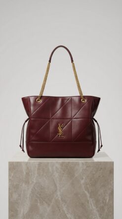 JaJAMIE SHOPPING IN LAMB LEATHER - BURGUNDY