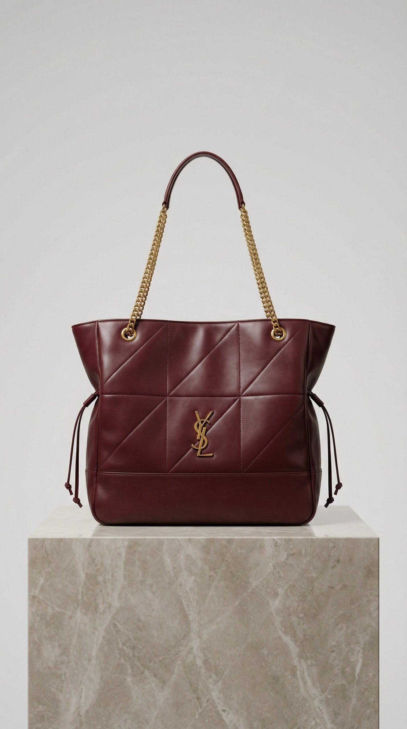 JaJAMIE SHOPPING IN LAMB LEATHER - BURGUNDY
