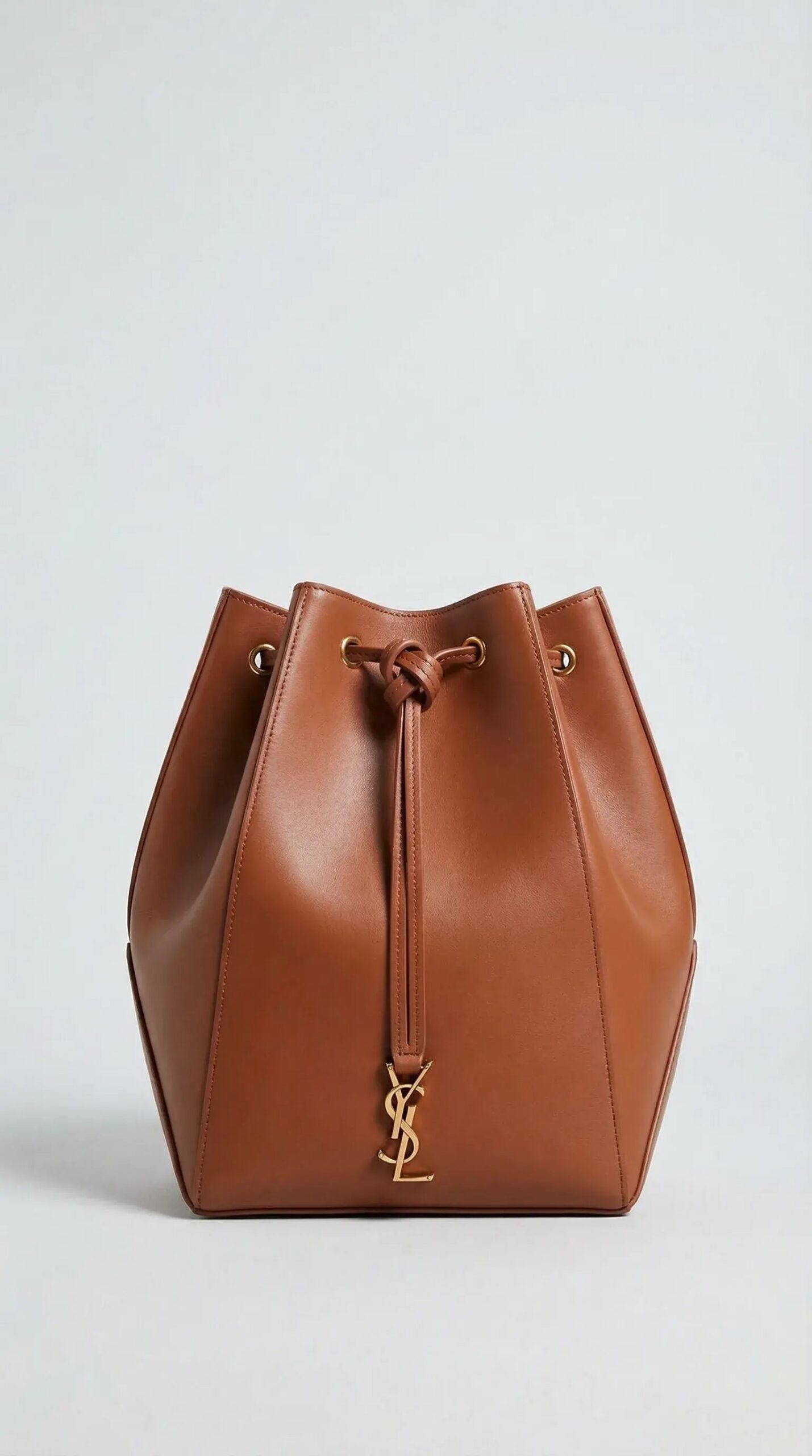 Le 37 Bucket Bag – Cognac Smooth Leather (Gold Hardware) - Image 3