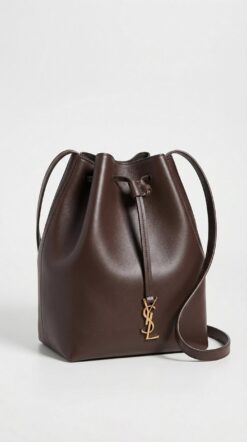 Le 37 Bucket Bag – Dark Brown Smooth Leather (Gold Hardware)